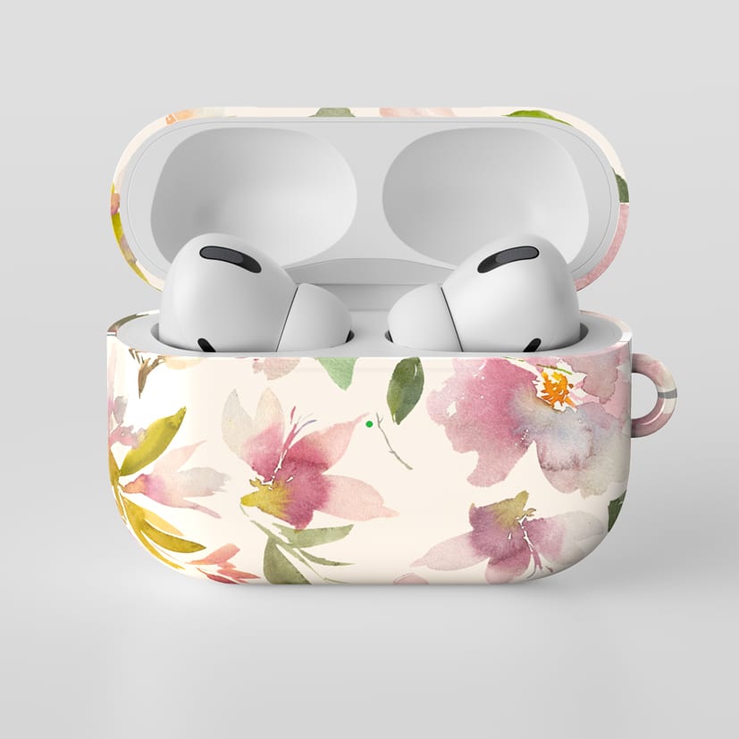 navy flowers airpods pro