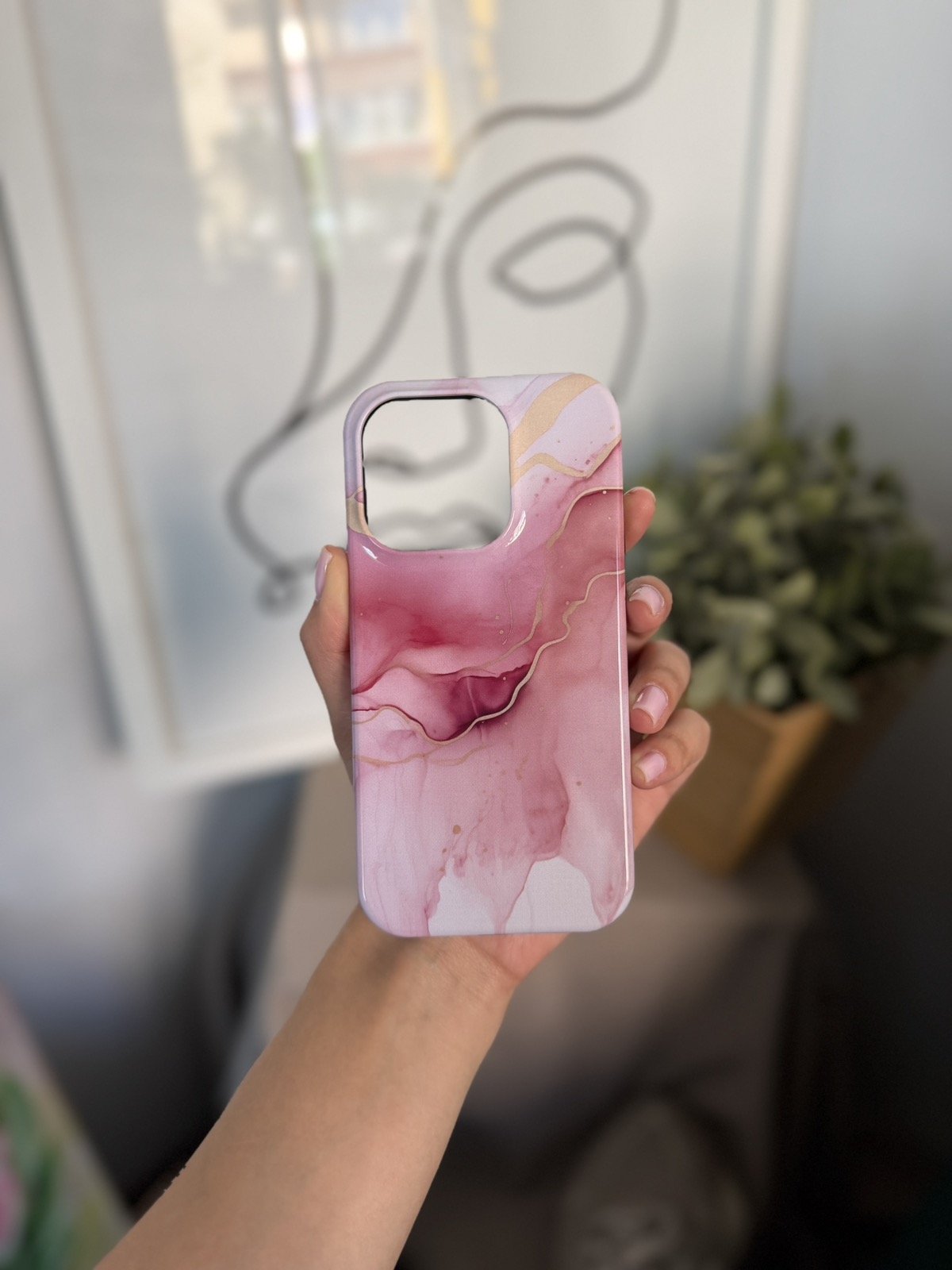 iPhone 14 Pro - pink marble