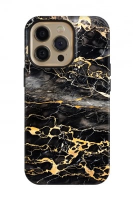 Black and gold marble