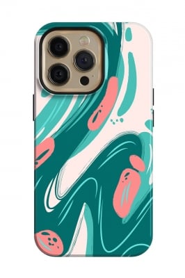 Abstract Green and Pink